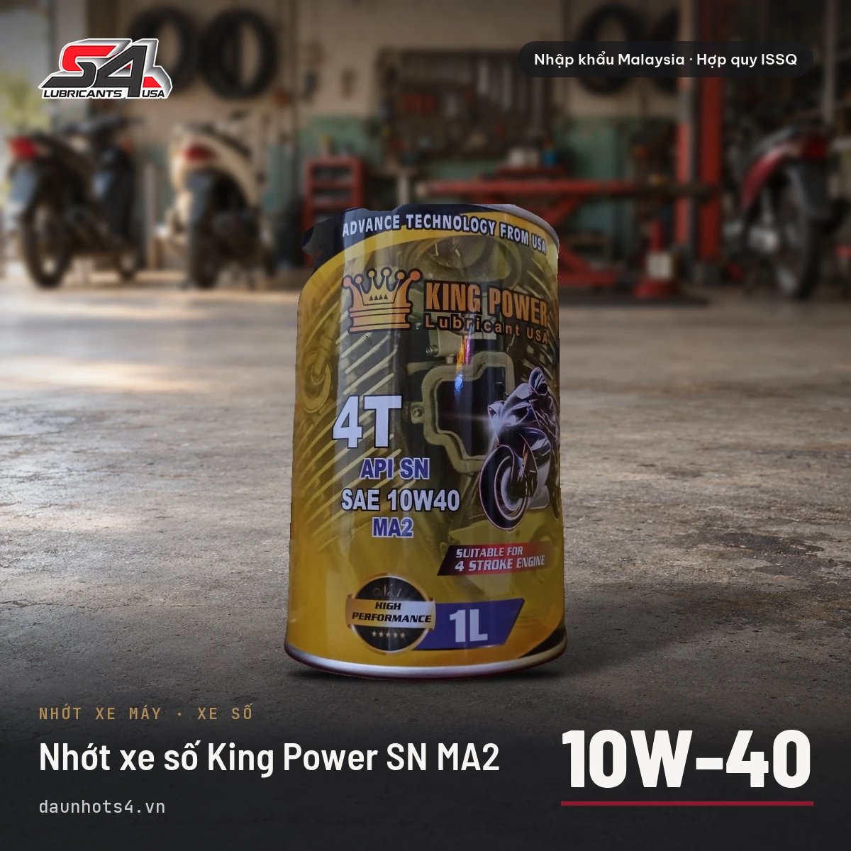 Nhớt xe số King Power SN MA2 10W-40 — Dầu Nhớt S4