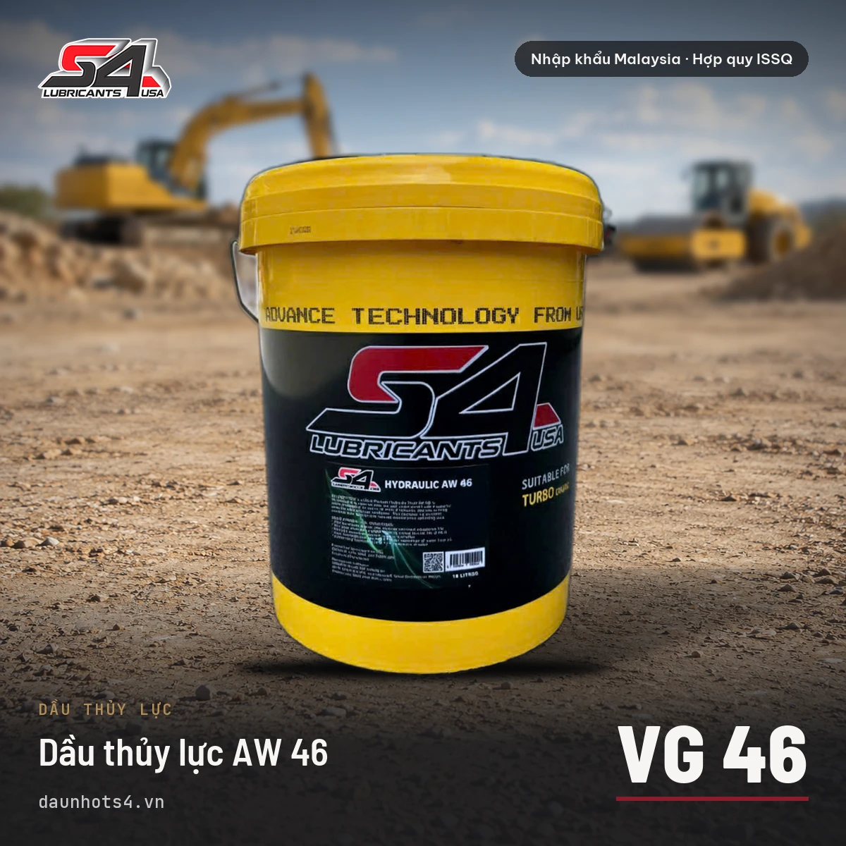 Dầu thủy lực 46 AW VG 46 nhập khẩu Malaysia — Dầu Nhớt S4