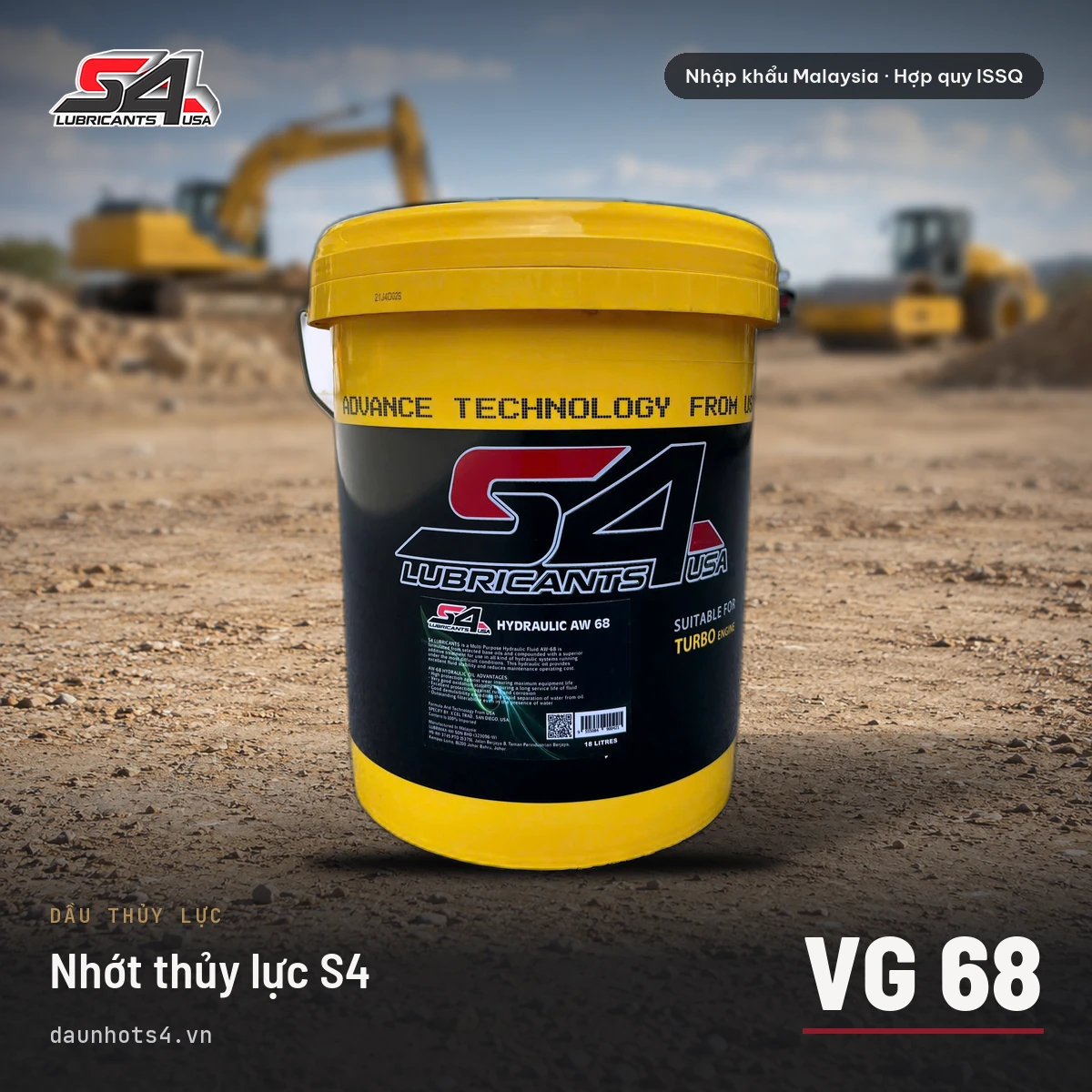 Dầu thủy lực S4 VG 46 nhập khẩu Malaysia — Dầu Nhớt S4