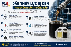 Dầu thủy lực bị đen và 7 nguyên nhân thường gặp