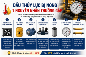 Dầu thủy lực bị nóng và 7 nguyên nhân thường gặp