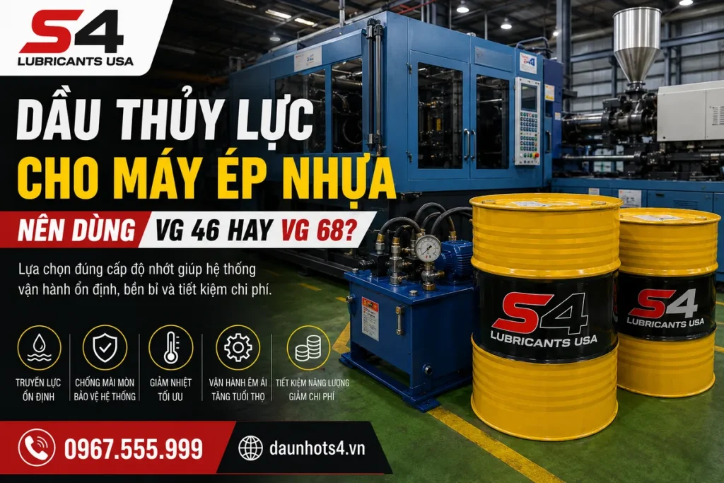 Dầu thủy lực máy ép nhựa VG 46 VG 68 S4