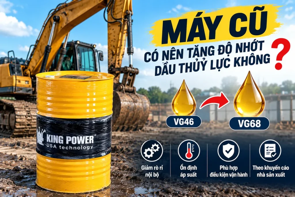 Máy cũ có nên tăng độ nhớt dầu thủy lực